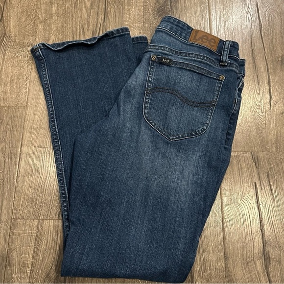 Lee Boot cut Jeans Women's Size 10 P Flared Jeans Mid Rise Cowgirl Western Boho - Picture 8 of 12